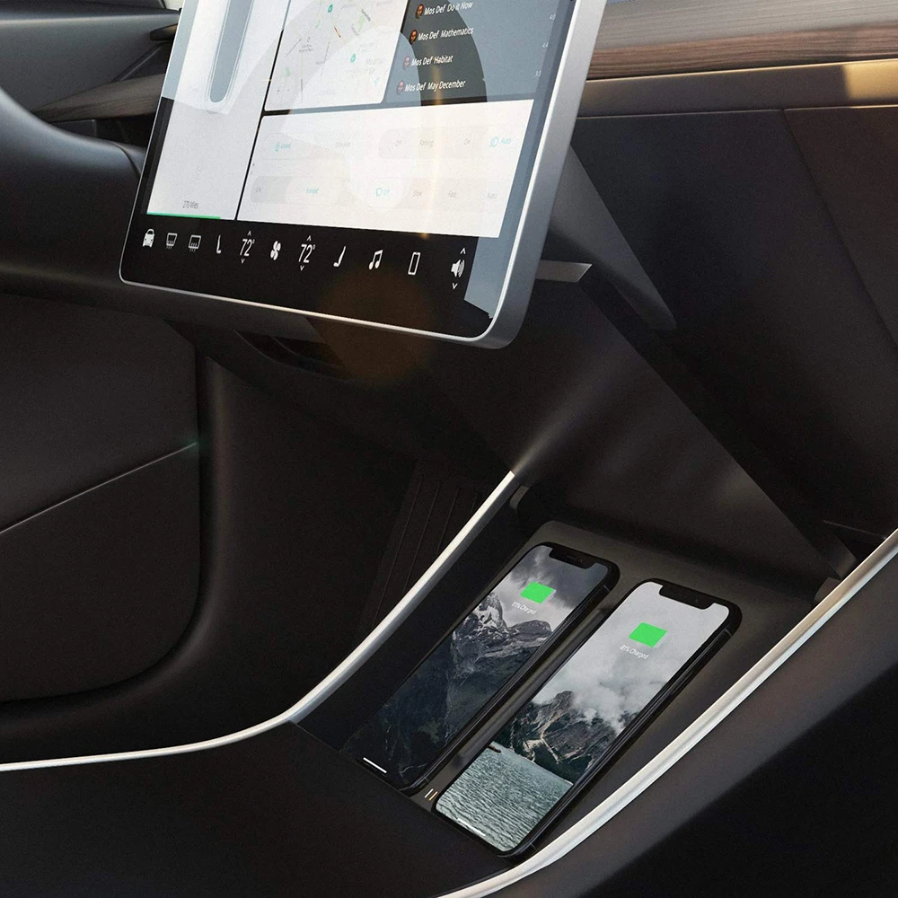 Qi Tesla модель 3 Авто аксессуары доска специальное издание зарядное устройство для мобильного телефона Беспроводное зарядное устройство для Iphone Android для Tesla