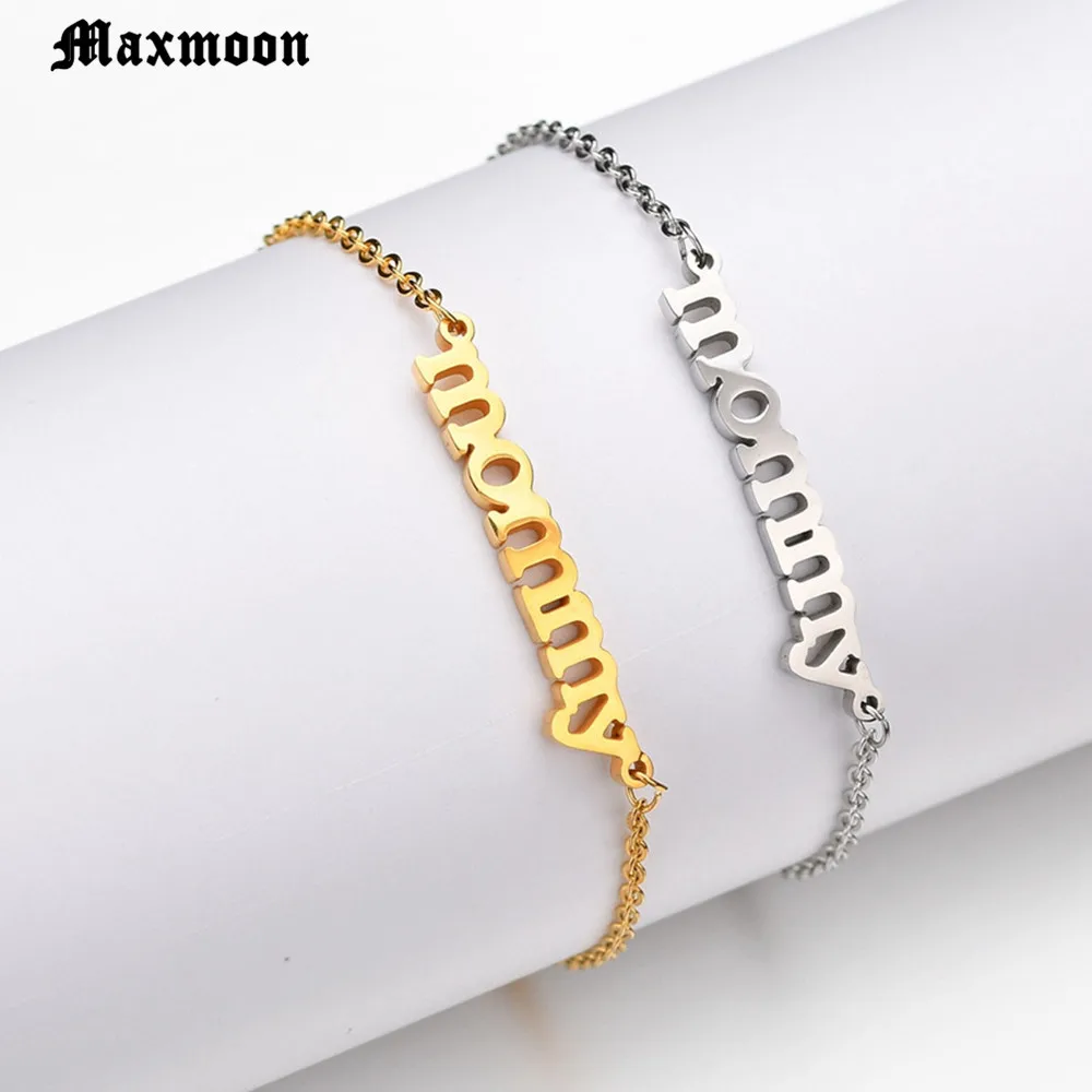 Браслеты Maxmoon из нержавеющей стали с подвесками для мам изящные украшения