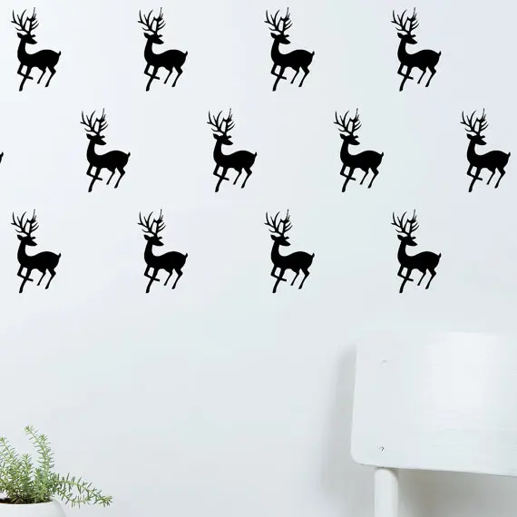 

YOYOYU Wall Decal 30Set Christmas Reindeer Pattern Decor Sticker Kids RoomDIY Home Interiorr Vinyl Decal Nursery Mural GY45
