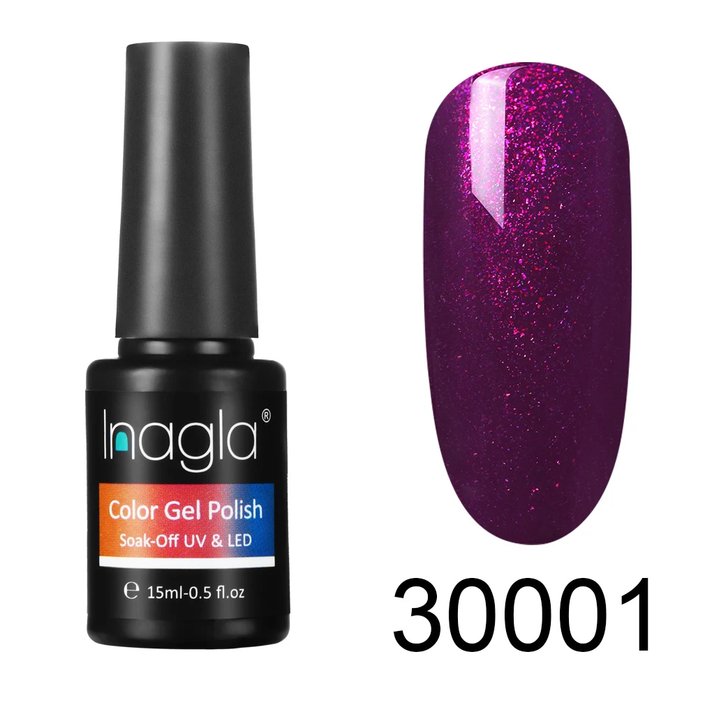 Inagla 15 мл длинный крышкой гель лак для ногтей Гелевый Nail Art Советы Дизайн 42 Цвета