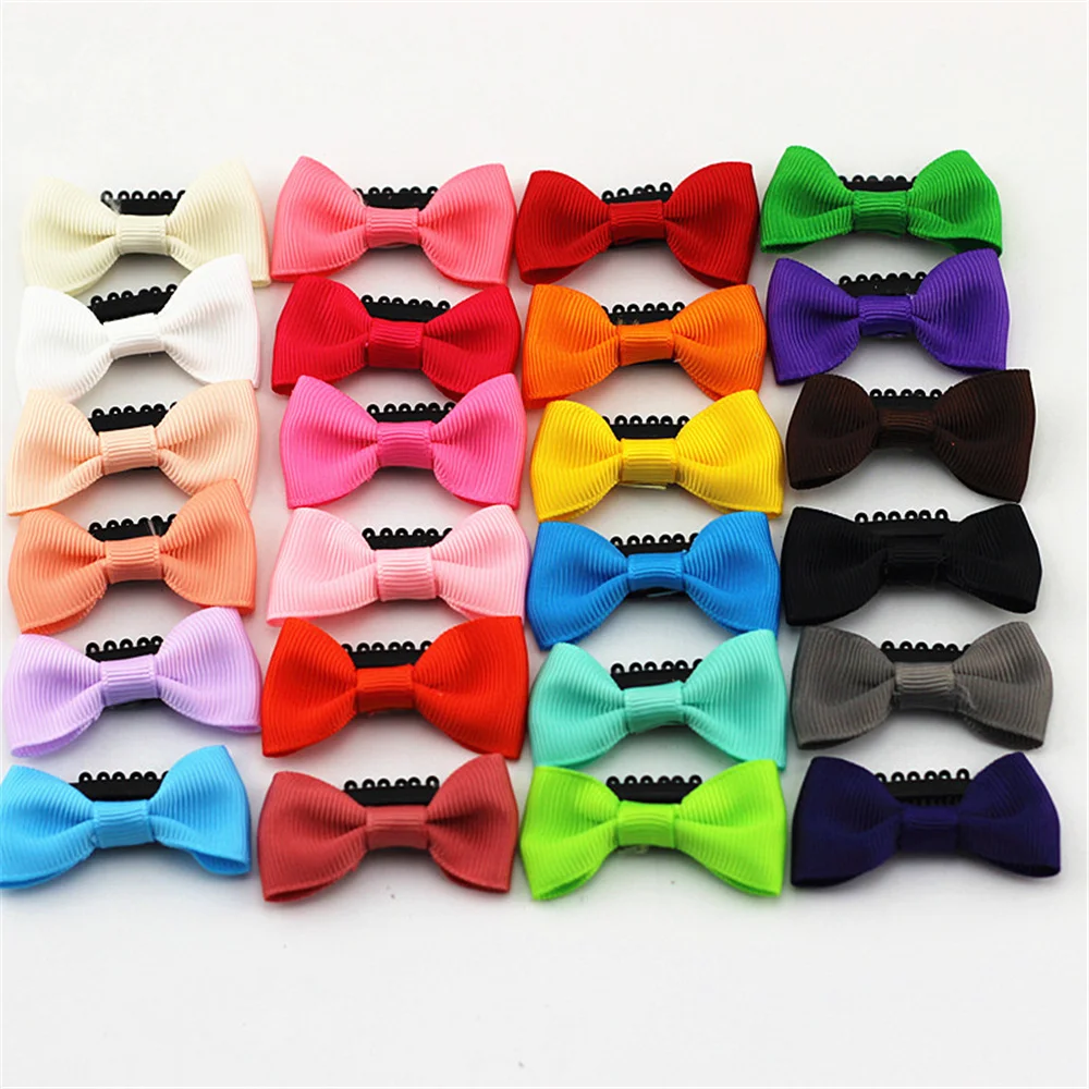 12pcs/lot Hot Sale BeBe Colorful Little Bows Hairpins Girl Grosgrain Ribbon Hair Clip Hairgrip Cute Accessories | Детская одежда и