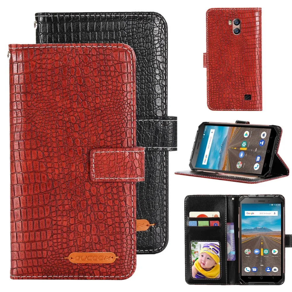 GUCOON модный крокодиловый кошелек для Ulefone Armor X чехол Роскошный PU кожаный чехол для телефона Сумка Высокое качество сумочка
