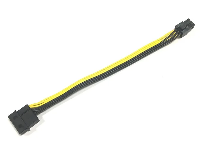 4-контактный Molex до 6-контактный PCI-Express PCIE видеокарта Кабель-адаптер 18AWG 20 см |