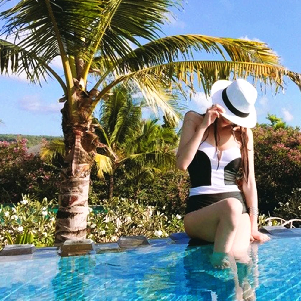 MIN QILIN Цельный купальник плюс размер купальники для женщин летний высокий Waistedb