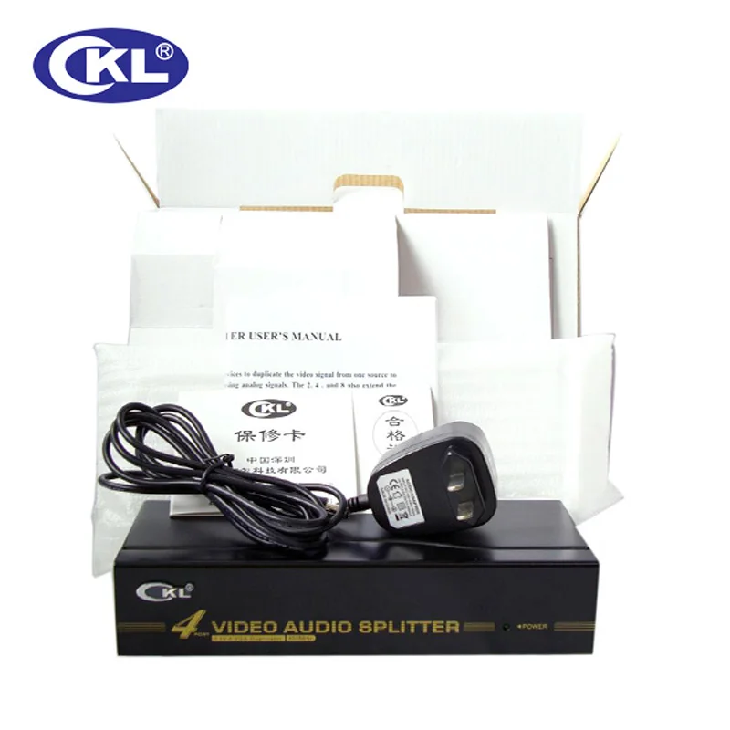 CKL-104S 4 порта VGA сплиттер с Аудио Металлический корпус поддерживает 450 МГц 2048*1536 |