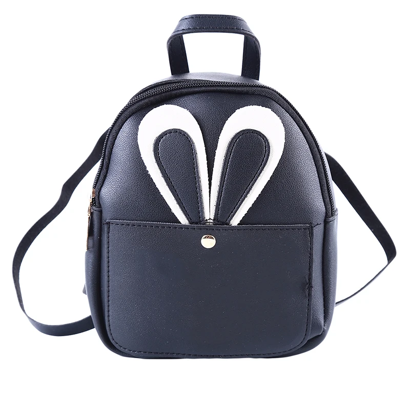 Простая маленькая квадратная сумка с милыми заячьими ушками на плечо из