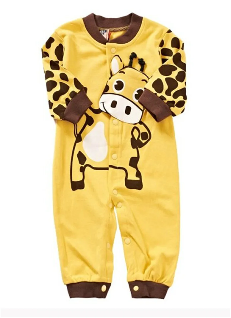 Комбинезон с длинными рукавами для новорожденных мальчиков и девочек