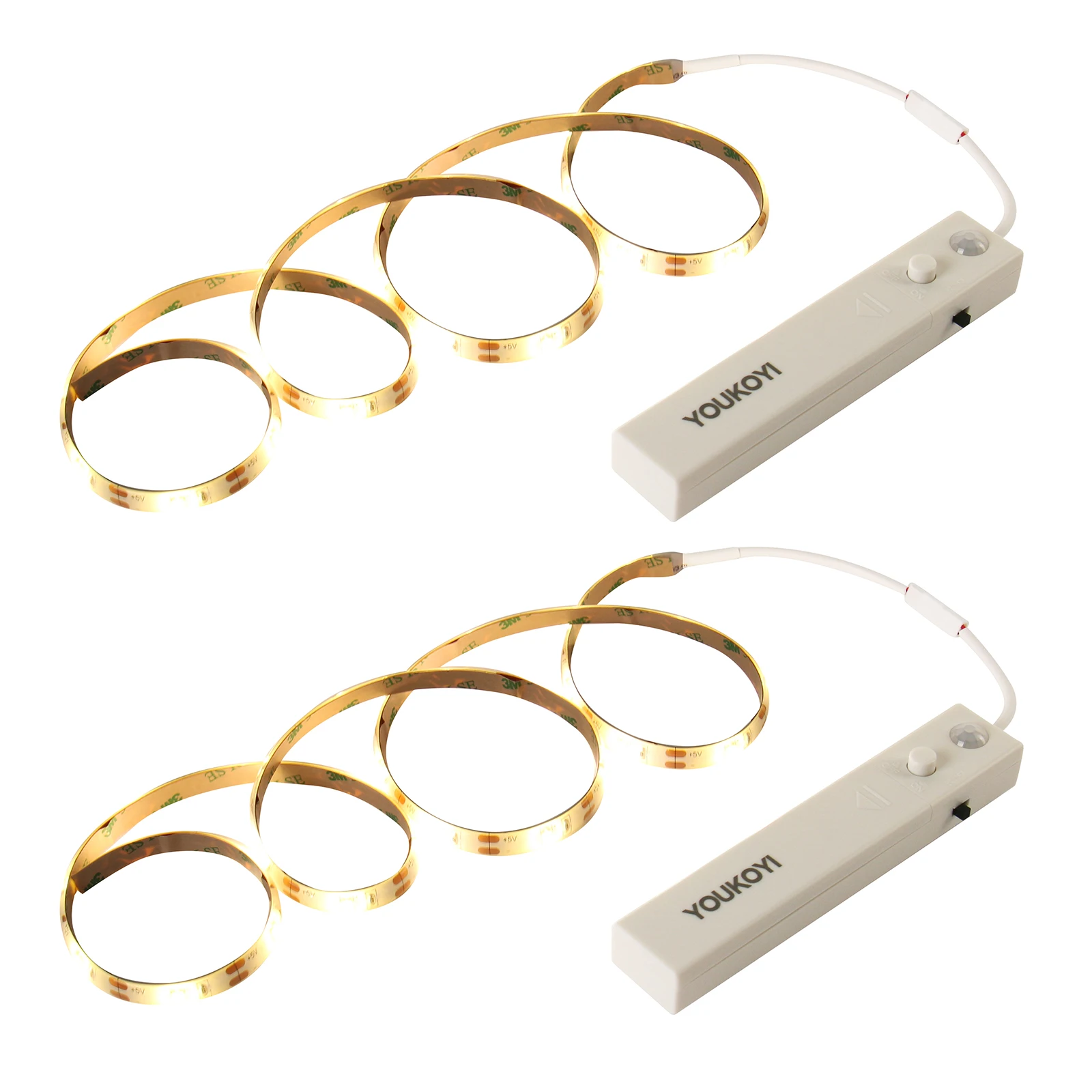 1 м батарейный датчик движения светодиодная лента для шкафа лестницы 4000K ledstrip