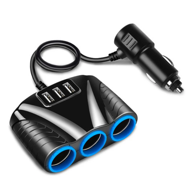 USB Зарядное устройство прикуриватель автомобиля 12V 24V Splitter гнезда Подключите
