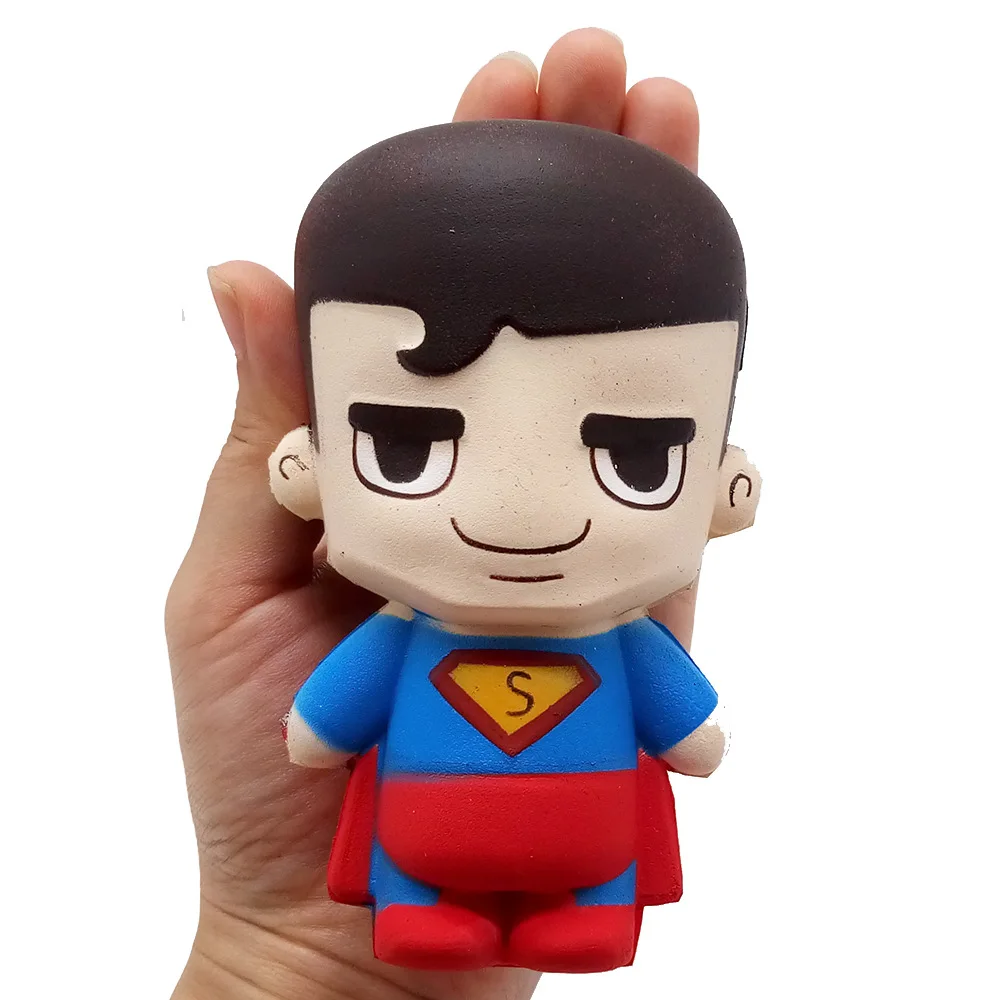 Superman Marvel мягкие игрушки Мстители Человек-паук Капитан Америка Железный человек Халк Супермен фигура Венома сжимаемые игрушки для детей снятие стресса - Цвет: Superman