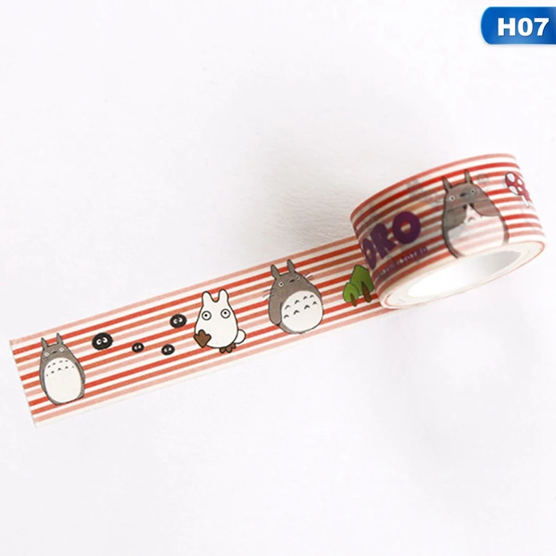 H07 2 см в ширину Тоторо флаги Бумага васи клейкая лента DIY Скрапбукинг наклейка этикетка Маскировка для ремесла лента студенческие принадлежности - Цвет: H07