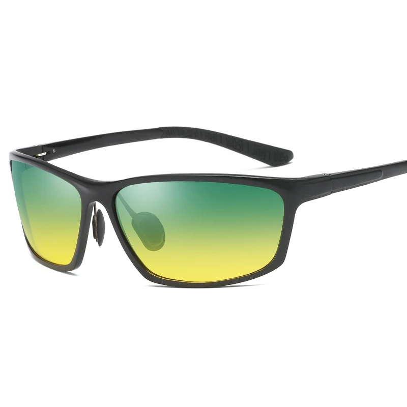 Black-GreenYellow YSO солнцезащитные очки Для Мужчин Поляризованные UV400 алюминиево-магниевым рамка покрытием линз, аксессуары для глаз, очки для вождения, прямоугольные солнцезащитные очки для Для мужчин 2179 - Цвет линз: Black-GreenYellow