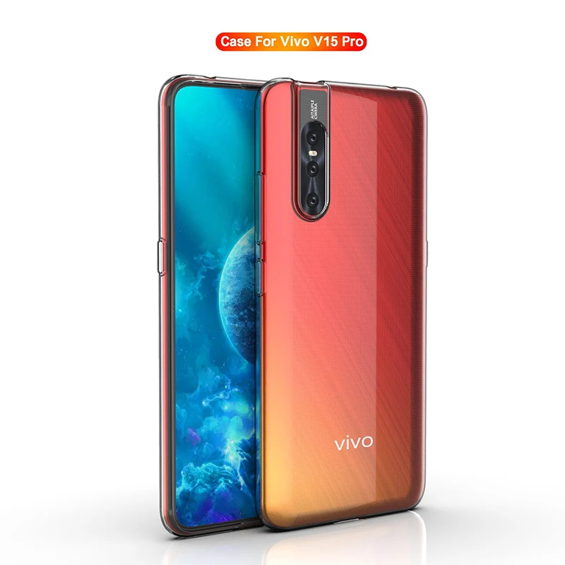 Ультратонкий Прозрачный чехол для VIVO V15 Pro мягкий силиконовый защитный из ТПУ