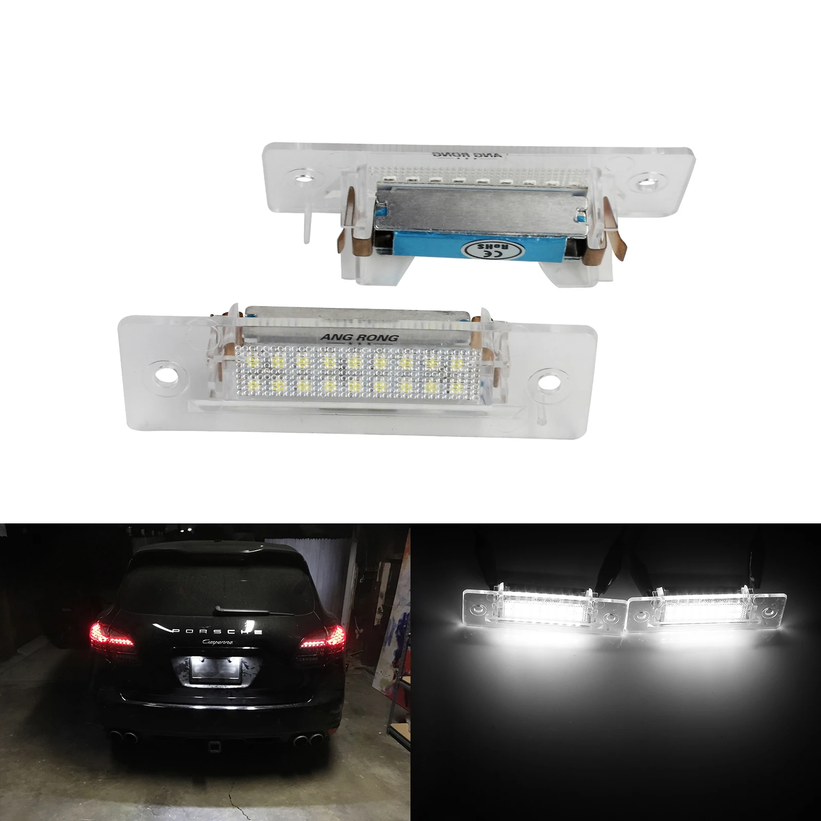 ANGRONG 2X Canbus светодиодный светильник номерного знака для Porsche 911 Carrera 964 993 996 968 986