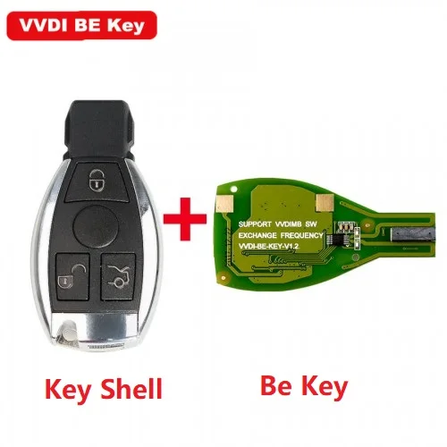 XHORSE VVDI BE Key Pro для Benz XNBZ01CH Чип дистанционного ключа улучшенная версия Smart Key Shell 3 кнопки можно обменять маркер для MB BGA