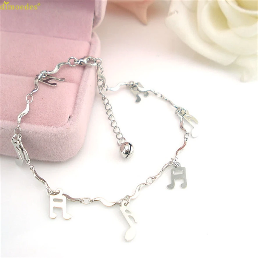 Браслет на ногу с изгибом музыкальных символов | Украшения и аксессуары