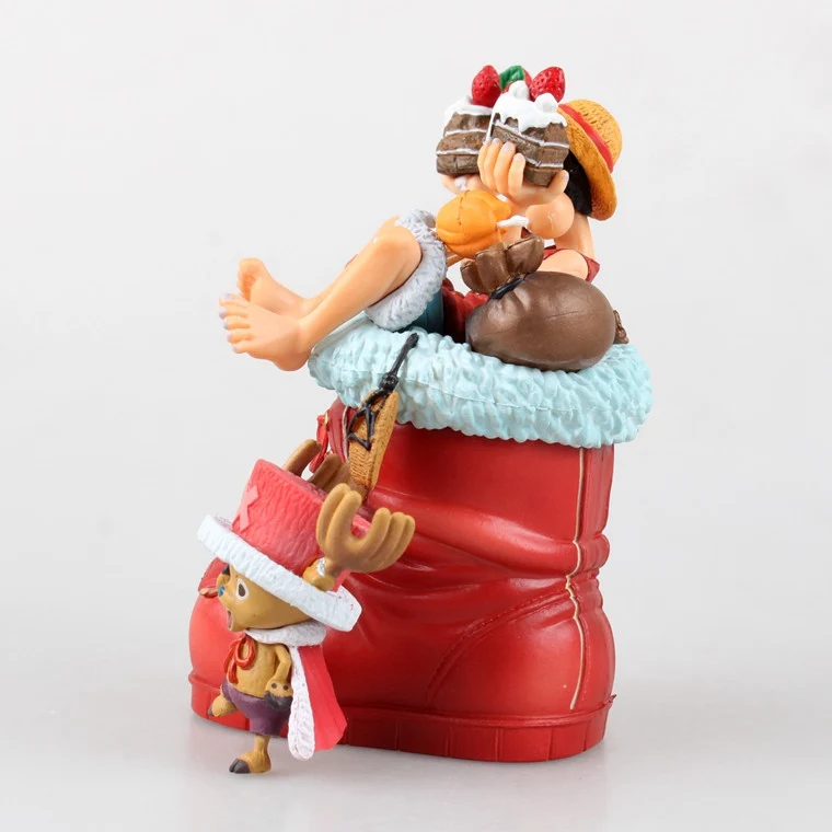 1 Pcs Japanese Anime One Piece Monkey D Luffy Chopper Christmas Shoes 11 CM PVC Action Figure Collectible Model Toys Gift Kids | Игрушки и