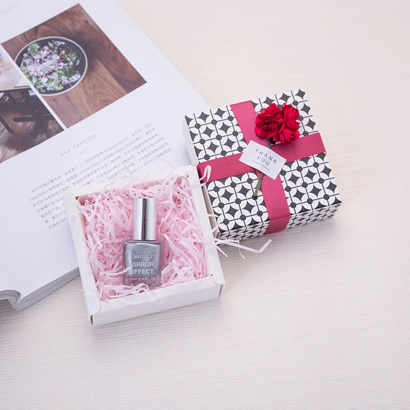 Подарочная коробка с конфетти 40 г/пакет поделки бумажная рафия измельченные