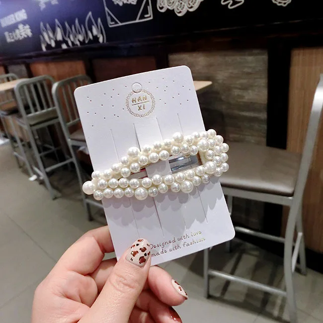 Style 5 Haimeikang, Ретро стиль, жемчужные Заколки для женщин, заколка с застежкой, металл, золото/серебро, квадратная форма капли, заколка для волос, заколки для волос - Цвет: Style 5