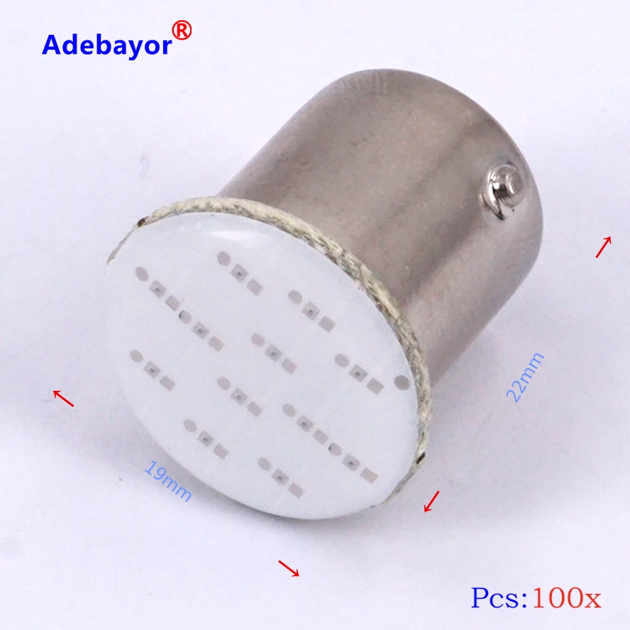 100X супер белый cob p21w led 12SMD 1156 ba15s 12В лампы RV трейлер Автомобиль Стайлинг светильник