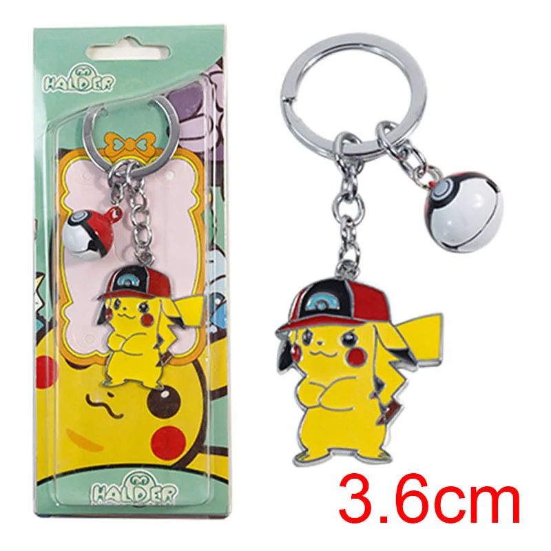 Японский мультфильм брелок Карманный Монстр покебол PIKACHU Мода Забавный милый porte cle металлические аксессуары для украшений chaviro Llaveros