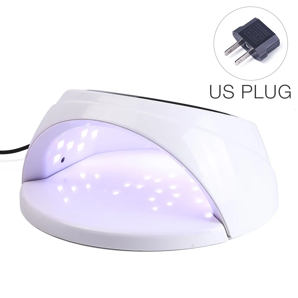 US PLUG Новая 60 Вт УФ светодиодная лампа для сушки ногтей для всех типов геля 30 шт. светодиоды бусины УФ лампа для лака для ногтей машина отверждения светильник 30s 60s 90s таймер - Цвет: US PLUG