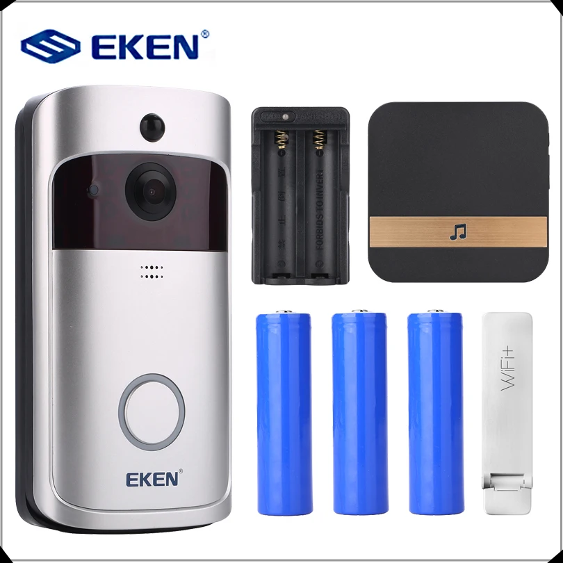 Eken V5 смарт WiFi видео дверной звонок камера визуальный домофон с колокольчиком ночного видения IP дверной звонок беспроводная домашняя камера безопасности