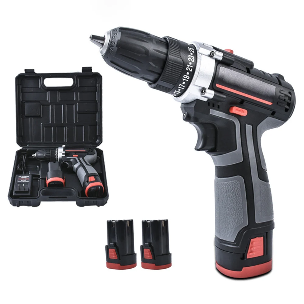 EU 18V dual speed Rechargeable Miniature Multifunction C Tool Drill Electric Screwdriver Manual Drill Dropshipping - Цвет: EU 18V dual speed