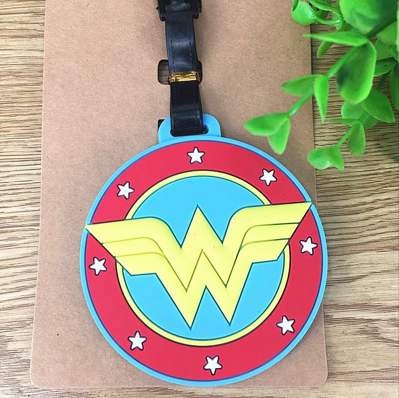 Дорожная бирка wonder woman bear little rabbit animal бирки силикагель чемодан ID Addres держатель для