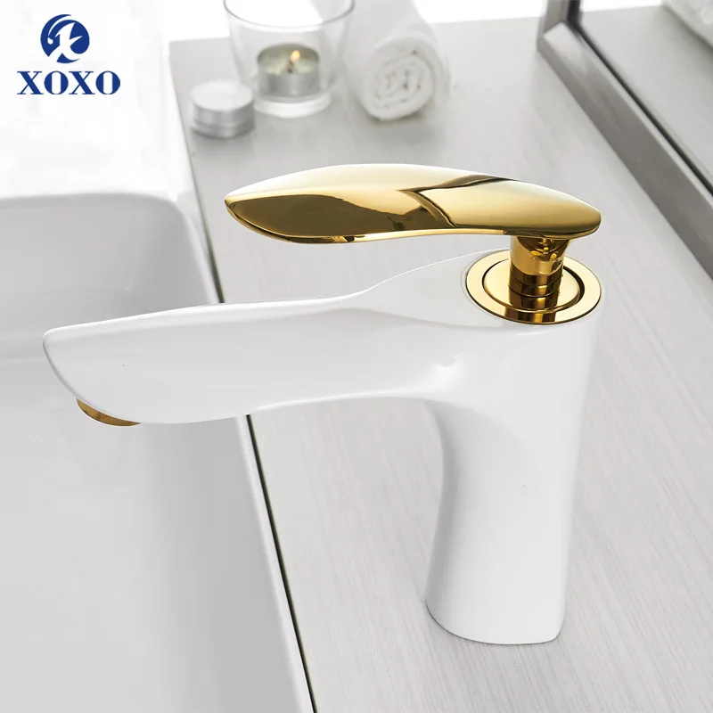 Смесители для раковины XOXO золотистый кран горячей и холодной воды в ванную