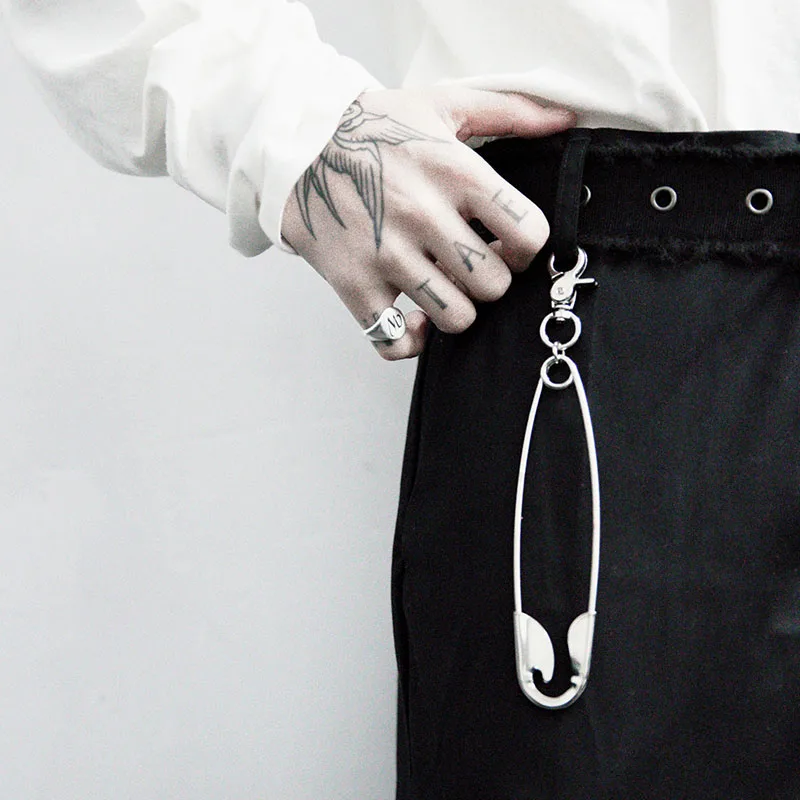 Модный металлический пояс-цепочка повседневные брюки Брюки-хипстер Жан брелок