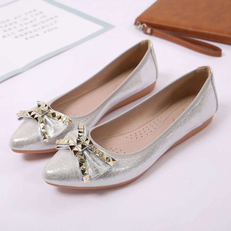 2018 женская обувь на плоской подошве цвет золотой серебряный два цвета в наличии