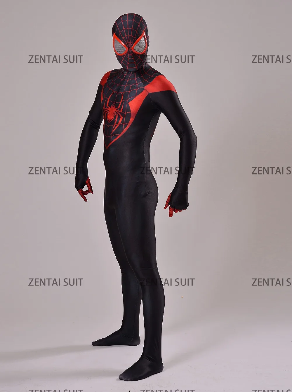 Костюм Человека паука Ultimate Miles Morales костюм из спандекса и лайкры с 3D принтом для