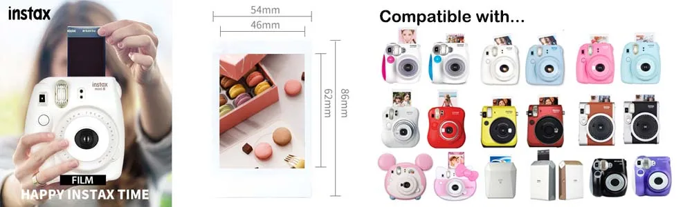 60/100 белая пленка Fuji Fujifilm Instax Mini 9 для мини 8 9 7s 7c 70 90 25 Share SP-1 SP-2 камеры моментальной печати Liplay