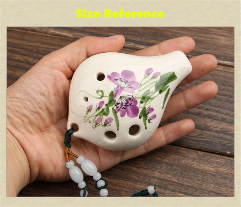 Профессиональный 6 отверстие Ocarina Alto C Key Flute ручная работа Керамическая Флейта