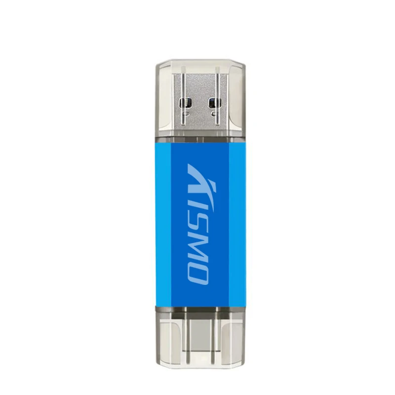 Синий Kismo Тип-C USB флэш-накопитель 16 Гб оперативной памяти, 32 Гб встроенной памяти, 64 ГБ Тип-c карта памяти OTG usb флэш-накопитель USB3.0 Тип-c USB флэш-накопитель для huawei P10 P20 Lite - Цвет: Синий
