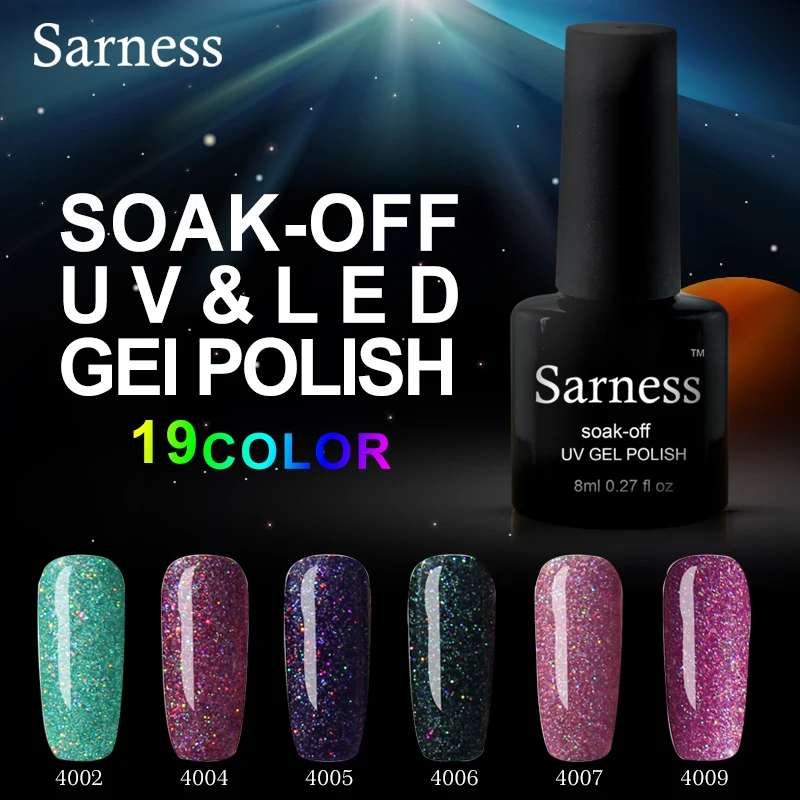 Sarness 1 шт. Блестящий неоновый цвет УФ-гель для ногтей лак Полупостоянный гель УФ