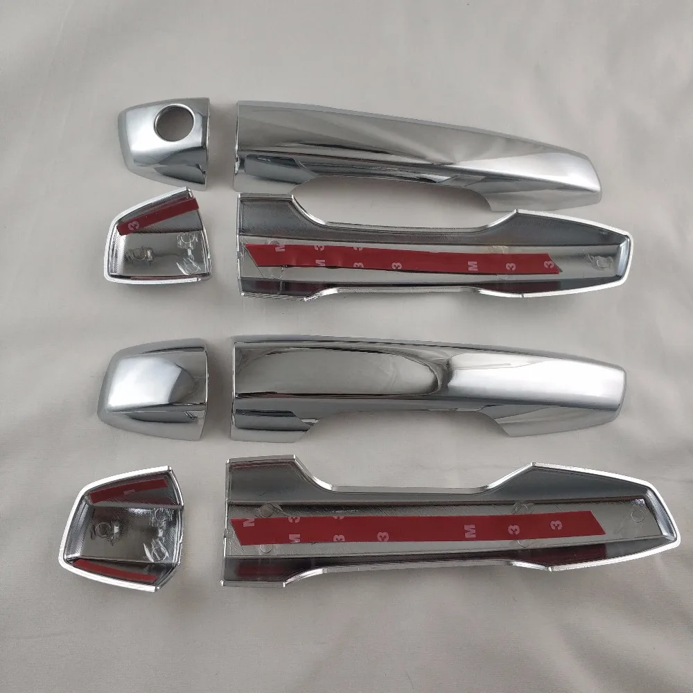 8pcs Chrome plated DOOR HANDLE COVER For Xpander 2017 Handle Auto Door waist line Protective decoration Stickers Covers Trim | Автомобили