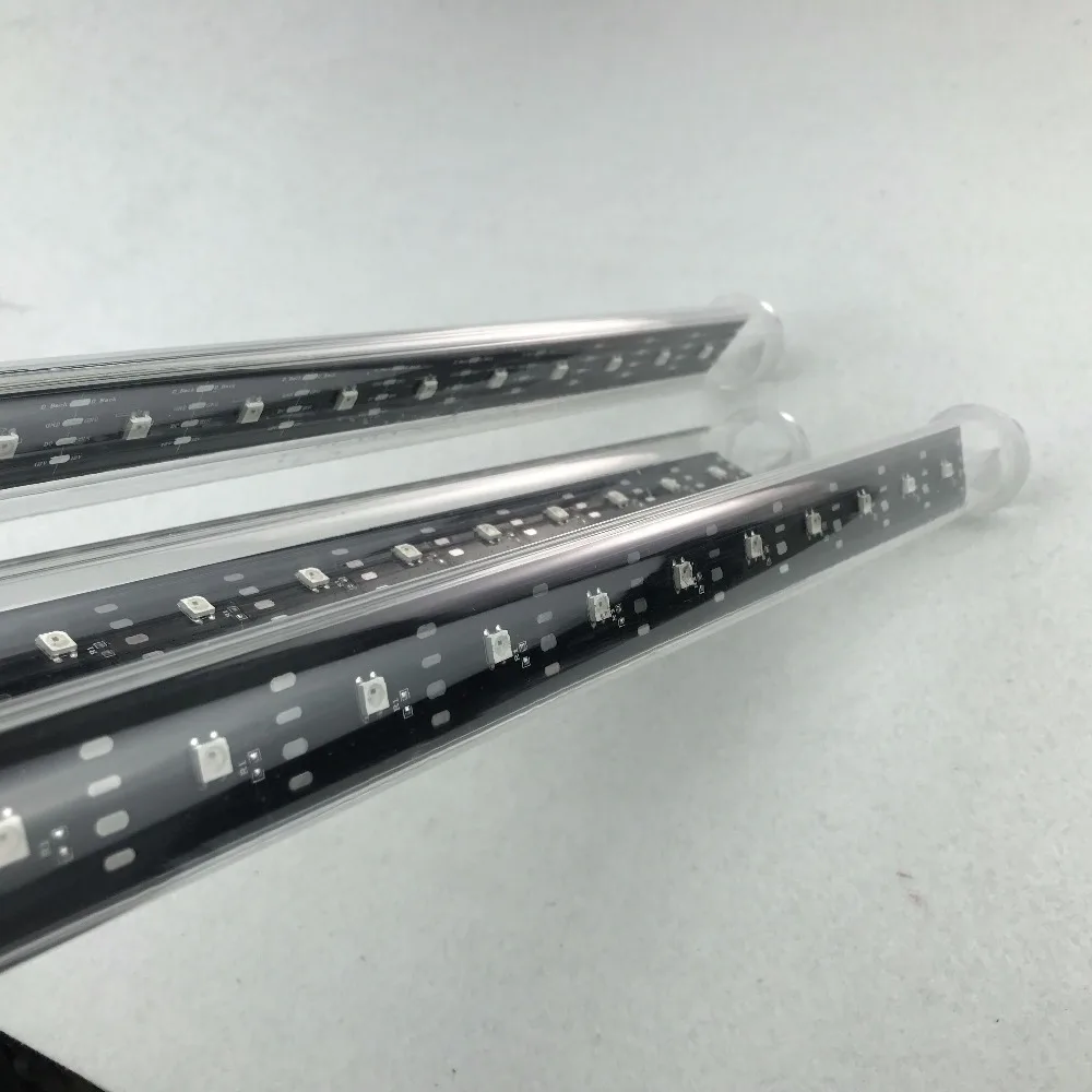 30 мм DC12V Адресуемая 2 м длинная 3D WS2812B RGB лампа трубка Метеор 128 шт. светодиодов/64