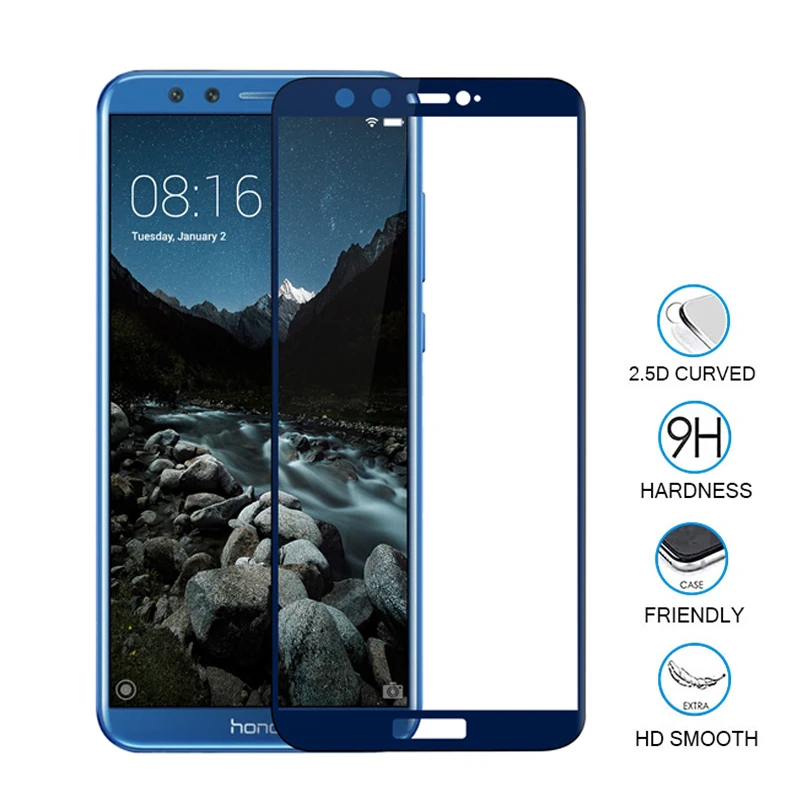 Для Huawei Honor 9 lite light защитное стекло полное покрытие для 5 65 дюймов закаленное