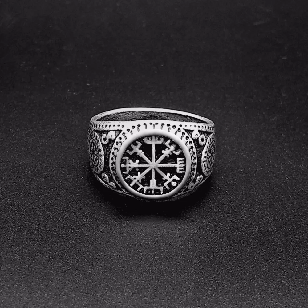 Языческая фотография ювелирные изделия Прямая поставка 1|ring men|compass ringviking ring |