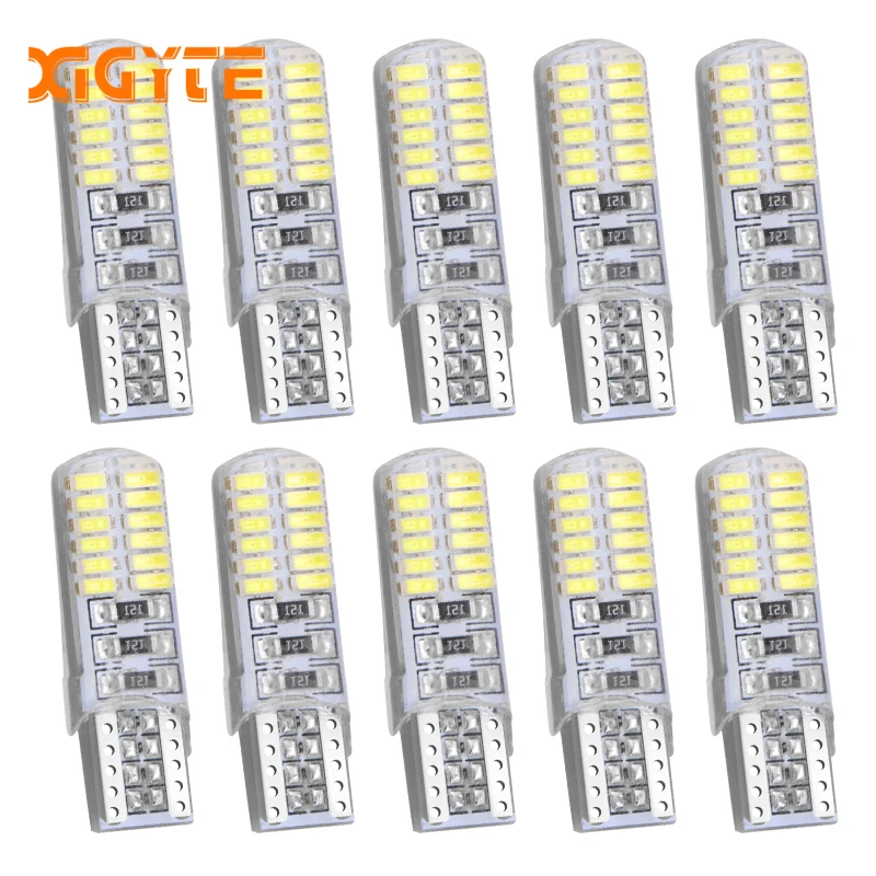 10X Автомобильные светодиодные стробоскопы белый T10 W5W 194 168 24 SMD Canbus Error Free лампа 5630 12 V авто светодиодный лампа-вспышка парковки задним ходом света