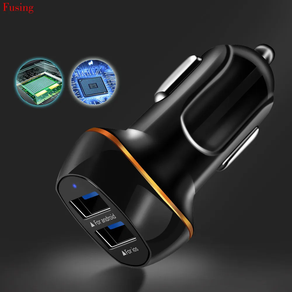 3.1A автомобильное зарядное устройство 2USB интеллектуальная Быстрая зарядка