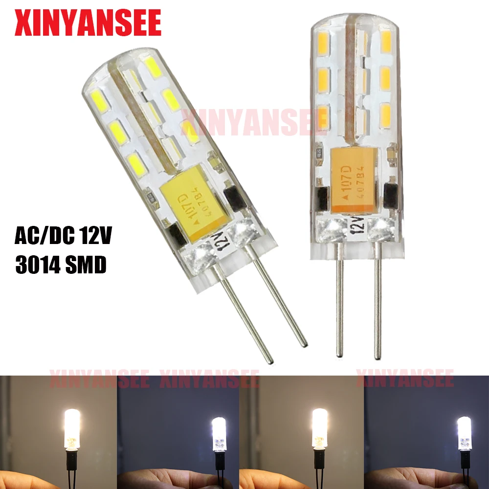 XINYANSEE G4 LED 12 в 3 Вт AC/DC Светодиодная лампа светодиодная 3014SMD 24LED угол 360 лучей