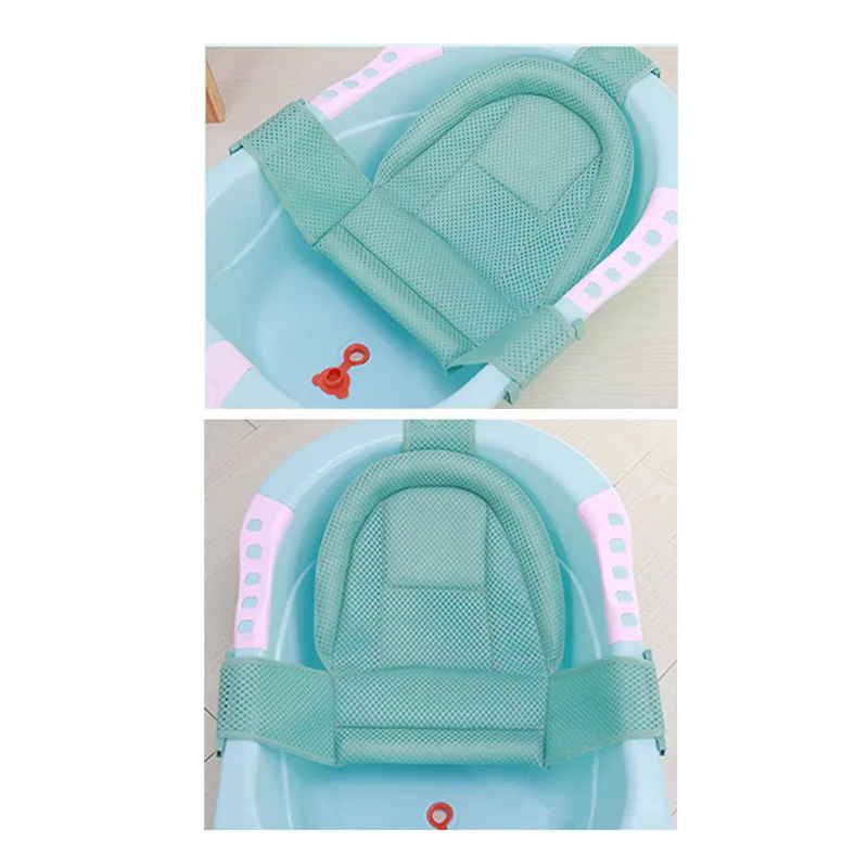 Детская Регулируемая Нескользящая сетка для душа ванны подушка сиденья