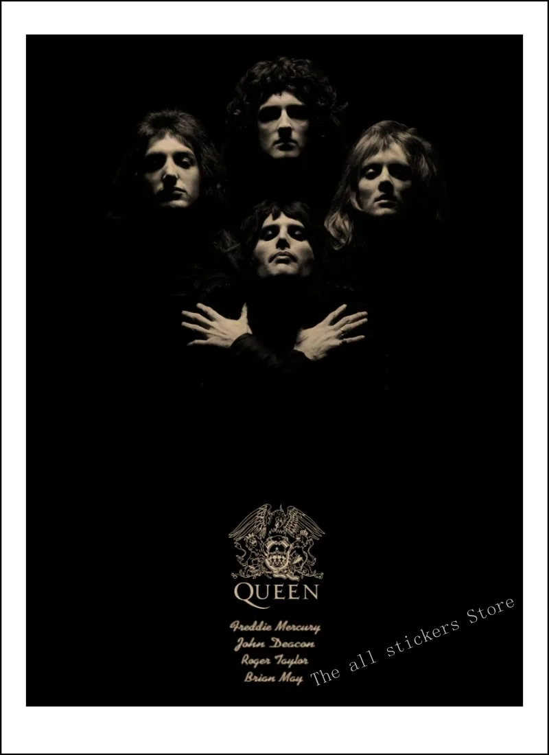 С группой Queen музыкальный крафт Бумага плакат Винтаж высокое качество печатным рисунком основа декоративная настенная живопись Стикеры/910 - Цвет: 17