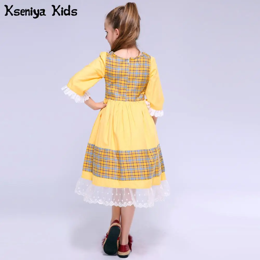 Kseniya Kids Spring Summer Baby Girls Fashion Show Clothing Victorian Lace Princess Cute Dress Girl Flower Party Costumes | Детская