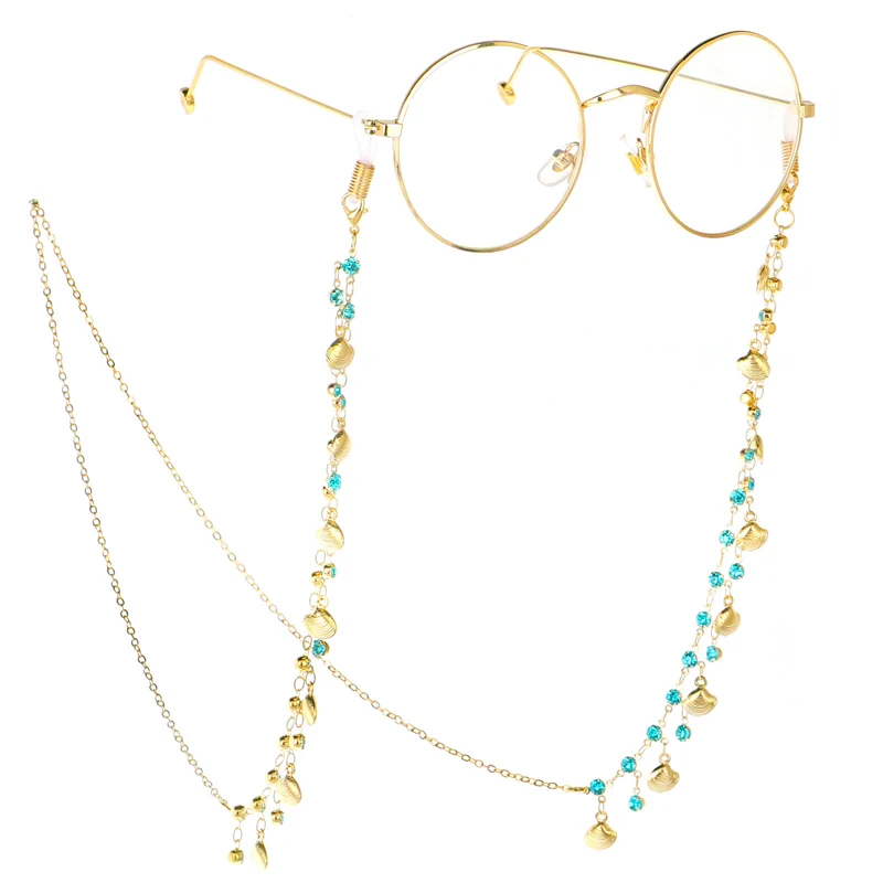Crystal Shell String Eyeglasses Chain Reading Glasses Metal Cords Sunglasses Spectacles Holders Rope | Аксессуары для одежды