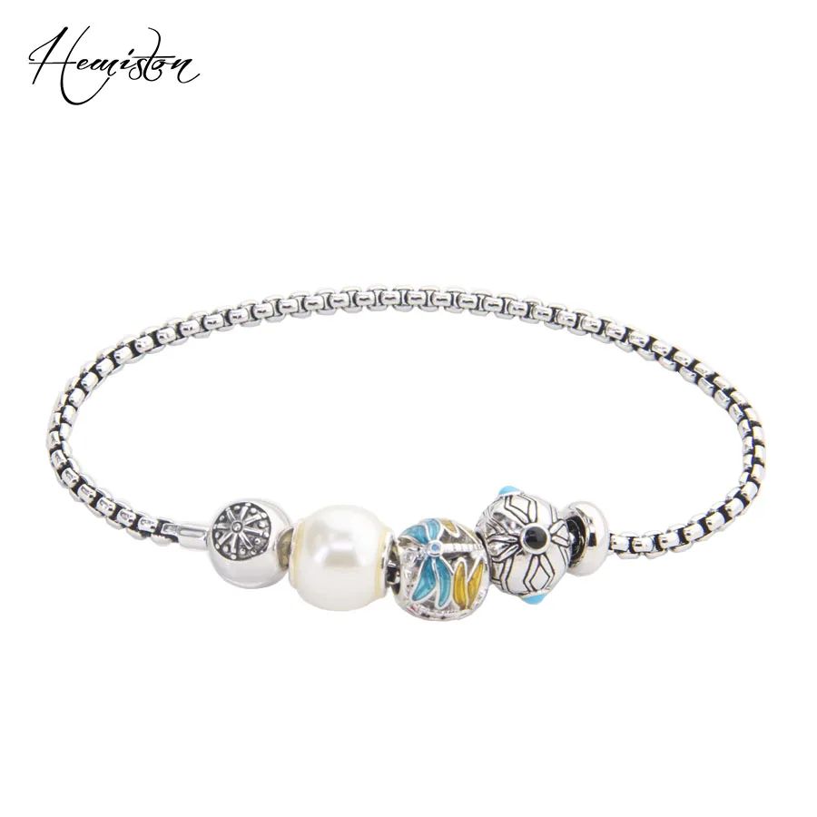 Hemiston TS жемчужный яркий бисер-стрекоза браслет Karma Rebel Heart Jewelry для женщин BK413 |