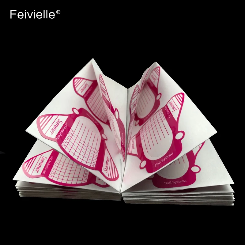 Новинка Feivielle 100 шт. Профессиональная форма для ногтей наклейка инструмент